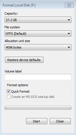 Format large drive FAT32