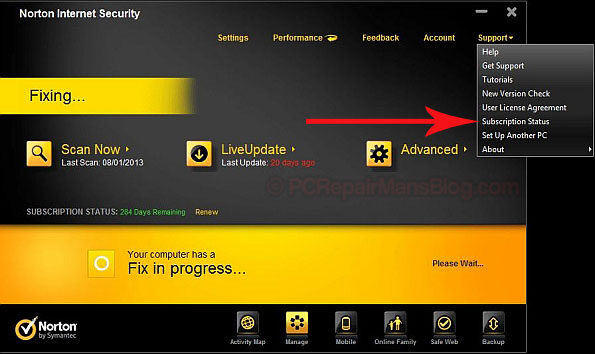 Norton internet security subscription expired