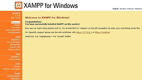 Xampp configuration Windows 7 64 bit